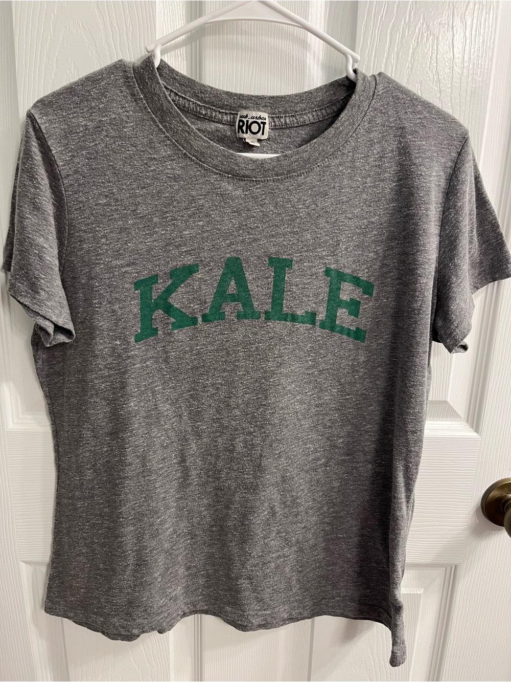 Sub_Urban Riot Gray Tee with Green KALE Graphic